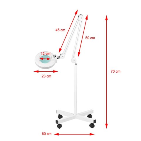 Lampa lupa led S4 + statyw led reg. natężenie światła