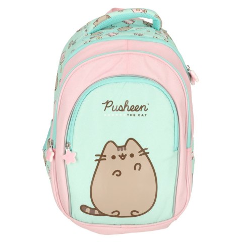 Plecak szkolny młodzieżowy czterokomorowy Pusheen 22L miętowy