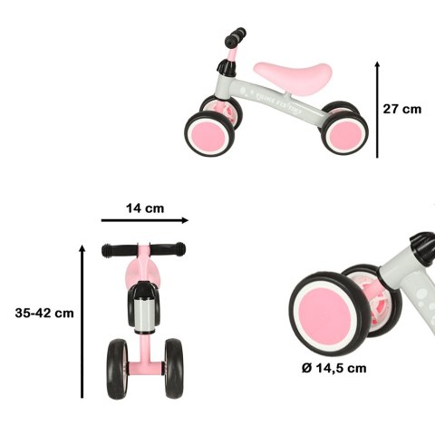 Rowerek Trike Fix Tiny czterokołowy biegowy różowy