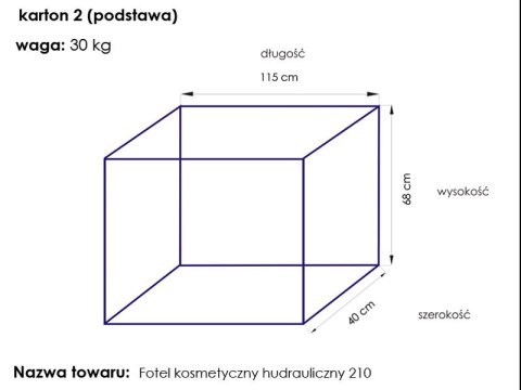 Fotel kosmetyczny hyd. A 210 czarny