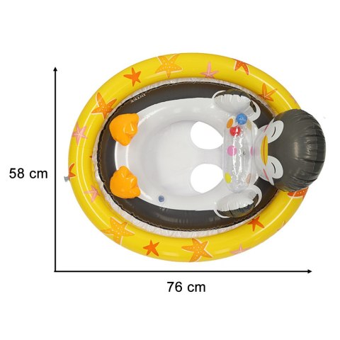 Kółko do pływania dla niemowląt koło pontonik dla dzieci dmuchany z siedziskiem pingwin max 23kg 3-4lata INTEX 59570