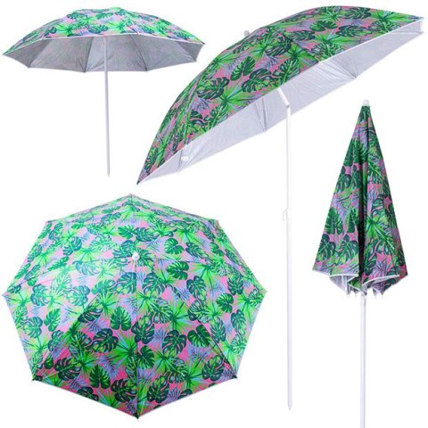 Parasol ogrodowy plażowy regulowany 150cm łamany liście