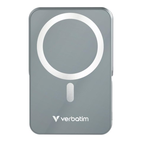 Powerbank Verbatim Charge 'n' Go Magnetic Wireless with Stand 10000mAh USB-C PD 3.0 Grey Powerbank Verbatim Charge 'n' Go Magnetic Wireless with Stand 10000mAh USB-C PD 3.0 Grey