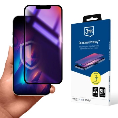 Szkło hartowane, prywatyzujące do Apple iPhone 16 - 3mk Rainbow Privacy Szkło hartowane, prywatyzujące do Apple iPhone 16 - 3mk Rainbow Privacy