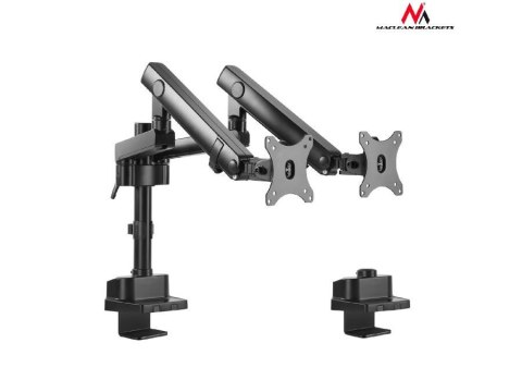 Uchwyt biurkowy na dwa monitory Maclean MC-812 17-32" 2x8kg vesa 75x75 oraz 100x100 Uchwyt biurkowy na dwa monitory Maclean MC-812 17-32" 2x8kg vesa 75x75 oraz 100x100
