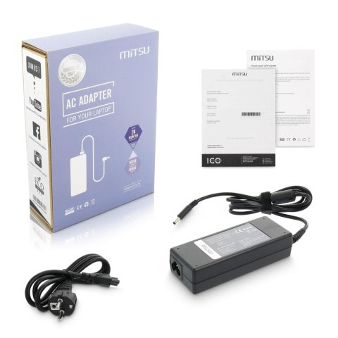 Zasilacz sieciowy Mitsu 19.5V 4.62A (4.5x3.0 pin) do notebooka Dell Zasilacz sieciowy Mitsu 19.5V 4.62A (4.5x3.0 pin) do notebooka Dell