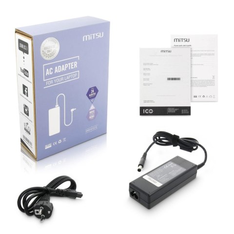 Zasilacz sieciowy Mitsu 19.5V 4.62A (7.4x5.0 pin) do notebooka Dell Zasilacz sieciowy Mitsu 19.5V 4.62A (7.4x5.0 pin) do notebooka Dell