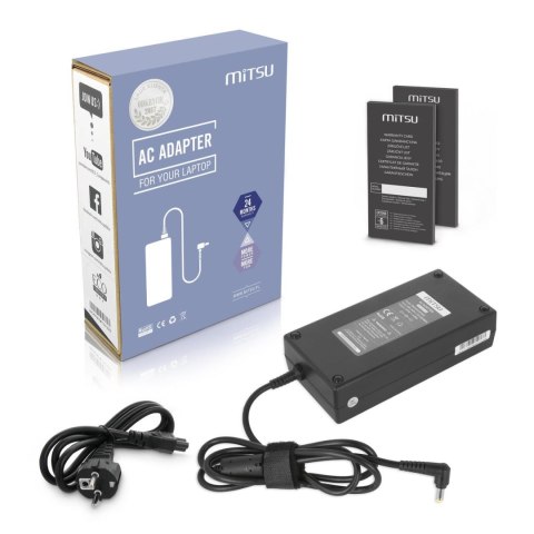 Zasilacz sieciowy Mitsu 19.5V 9.23A (5.5x1.7) 180W do notebooka Acer Zasilacz sieciowy Mitsu 19.5V 9.23A (5.5x1.7) 180W do notebooka Acer
