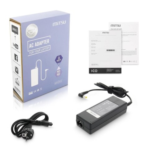 Zasilacz sieciowy Mitsu 19V 4.74A (5.5x1.7) 90W do notebooka Acer Zasilacz sieciowy Mitsu 19V 4.74A (5.5x1.7) 90W do notebooka Acer