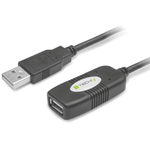 Kabel/Przedłużacz Techly USB 2.0 A-A M/F aktywny 10m czarny Kabel/Przedłużacz Techly USB 2.0 A-A M/F aktywny 10m czarny