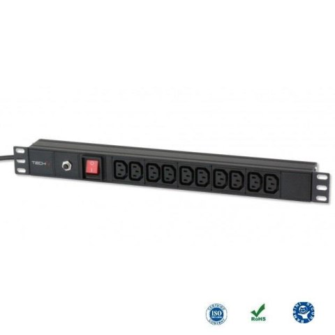Listwa zasilająca Rack19" do UPS TechlyPro 10 gniazd 2m czarna Listwa zasilająca Rack19" do UPS TechlyPro 10 gniazd 2m czarna