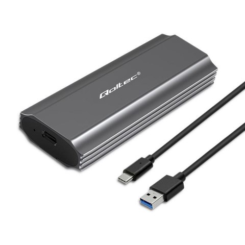 Obudowa/kieszeń Qoltec NV2271 na dysk M.2 SSD | SATA | NVMe | USB-C | 2TB Obudowa/kieszeń Qoltec NV2271 na dysk M.2 SSD | SATA | NVMe | USB-C | 2TB
