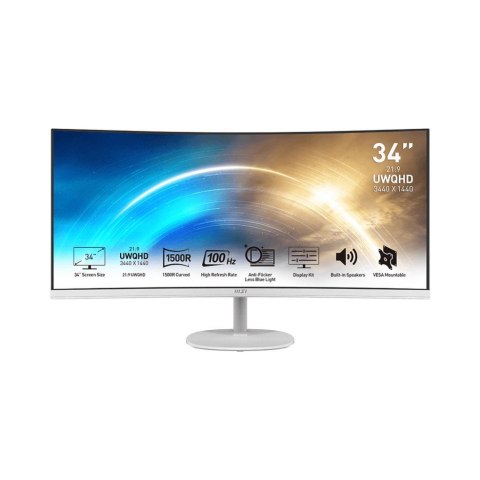 Monitor MSI 34" PRO MP341CQW 2xHDMI DP głośniki Monitor MSI 34" PRO MP341CQW 2xHDMI DP głośniki