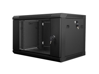 Szafa instalacyjna Rack wisząca 19" 6U 600x450 czarna Lanberg (flat pack)