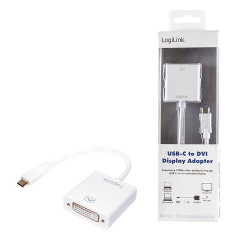 Adapter LogiLink UA0245A USB-C 3.1 - DVI 0,14m Adapter LogiLink UA0245A USB-C 3.1 - DVI 0,14m
