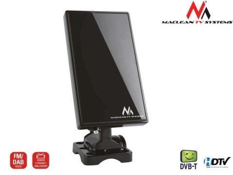 Antena TV DVB-T/T2 H.265 HEVC Maclean MCTV-970 wewnętrzno - zewnętrzna, czarna Antena TV DVB-T/T2 H.265 HEVC Maclean MCTV-970 wewnętrzno - zewnętrzna, czarna