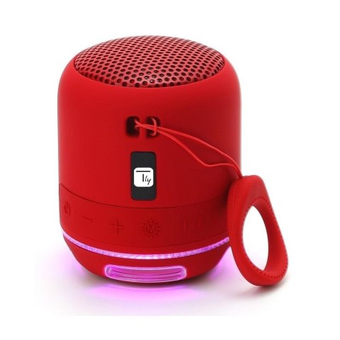 Głośnik Techly Bluetooth 5W TWS LED/MP3/MicroSD Czerwony Głośnik Techly Bluetooth 5W TWS LED/MP3/MicroSD Czerwony
