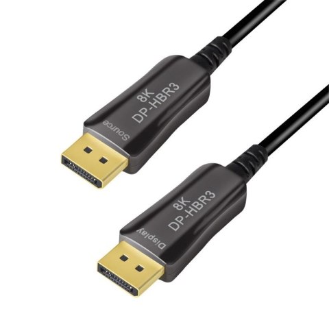 Kabel DisplayPort 1.4 LogiLink CDF0100 8K/60 Hz, AOC, M/M 15m Kabel DisplayPort 1.4 LogiLink CDF0100 8K/60 Hz, AOC, M/M 15m