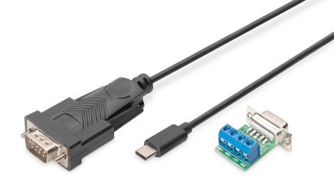 Kabel adapter DIGITUS USB 2.0 HighSpeed Typ USB C/RS485 M/M czarny 1m Kabel adapter DIGITUS USB 2.0 HighSpeed Typ USB C/RS485 M/M czarny 1m