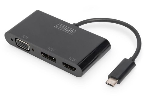 Kabel adapter DIGITUS USB 3.1 Typ C na HDMI/VGA/DP 4K 30Hz UHD z audio Kabel adapter DIGITUS USB 3.1 Typ C na HDMI/VGA/DP 4K 30Hz UHD z audio