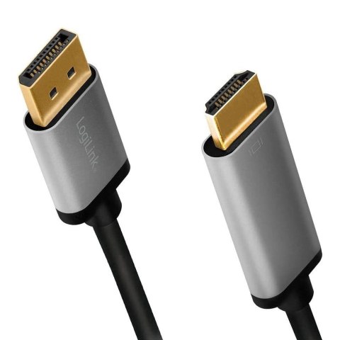 Kabel adapter LogiLink CDA0107 DisplayPort 1.2 - HDMI, 2m Kabel adapter LogiLink CDA0107 DisplayPort 1.2 - HDMI, 2m
