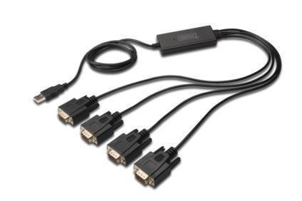 Konwerter USB 2.0 DIGITUS DA-70159 4xRS232, 1,5m Konwerter USB 2.0 DIGITUS DA-70159 4xRS232, 1,5m