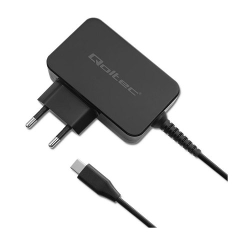 Ładowarka sieciowa Qoltec GaN POWER PRO | 1xUSB-C | 65W | 5-20V | 3-3.25A | Czarna Ładowarka sieciowa Qoltec GaN POWER PRO | 1xUSB-C | 65W | 5-20V | 3-3.25A | Czarna