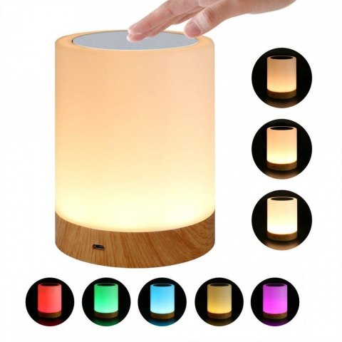 Lampka Techly bezprzewodowa RGB dotykowa Lampka Techly bezprzewodowa RGB dotykowa