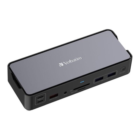 Stacja dokująca Verbatim USB-C Pro CDS-15 2xHDMI DP RJ-45 4xUSB 4xUSB-C SD microSD audio Stacja dokująca Verbatim USB-C Pro CDS-15 2xHDMI DP RJ-45 4xUSB 4xUSB-C SD microSD audio