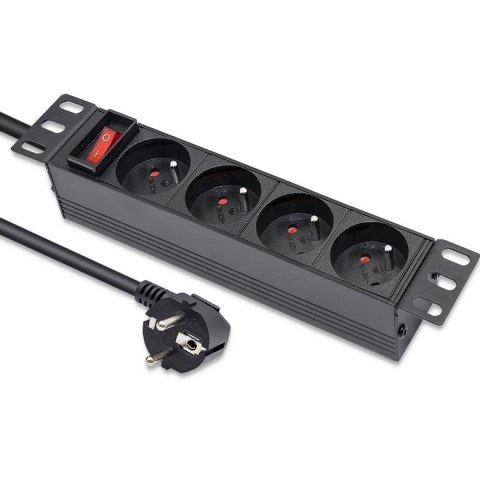 Listwa zasilająca Qoltec PDU do RACK 10" | 1U | 16A | 4xFRENCH | 1.8m Listwa zasilająca Qoltec PDU do RACK 10" | 1U | 16A | 4xFRENCH | 1.8m