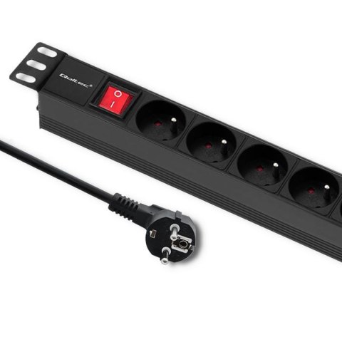Listwa zasilająca Qoltec do RACK 1U | 16A | PDU | 8xFRENCH | 2m Listwa zasilająca Qoltec do RACK 1U | 16A | PDU | 8xFRENCH | 2m