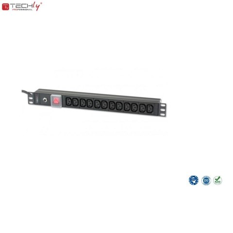Listwa zasilająca Rack19" do UPS TechlyPro 12 gniazd 2m czarna Listwa zasilająca Rack19" do UPS TechlyPro 12 gniazd 2m czarna