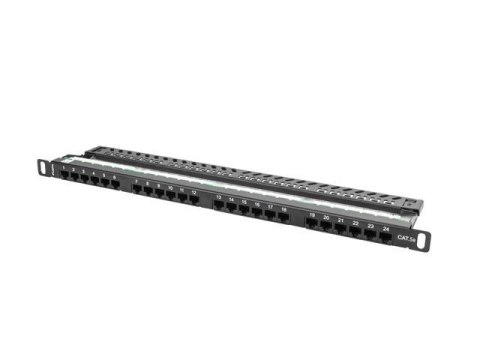 Patch panel Lanberg PPU5-0024-B 24 port 0.5U kat.5e czarny Patch panel Lanberg PPU5-0024-B 24 port 0.5U kat.5e czarny