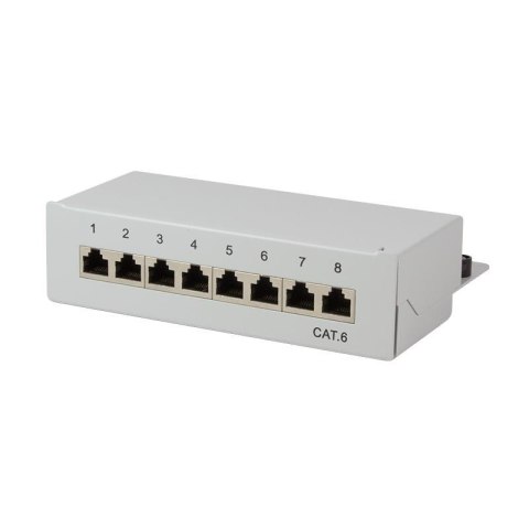 Patch panel stacjonarny LogiLink NP0016A 8x RJ45 kat.6 ekranowany Patch panel stacjonarny LogiLink NP0016A 8x RJ45 kat.6 ekranowany