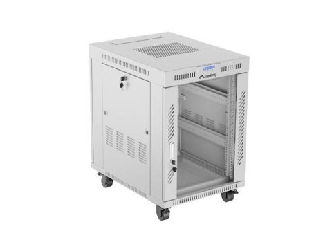Szafa instalacyjna Rack stojąca 19" 15U 600x800 szara drzwi szklane LCD Lanberg (flat pack) Szafa instalacyjna Rack stojąca 19" 15U 600x800 szara drzwi szklane LCD Lanberg (flat pack)