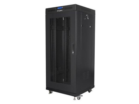 Szafa instalacyjna Rack stojąca 19" 27U 600x600 czarna drzwi perforowane LCD Lanberg (flat pack) Szafa instalacyjna Rack stojąca 19" 27U 600x600 czarna drzwi perforowane LCD Lanberg (flat pack)