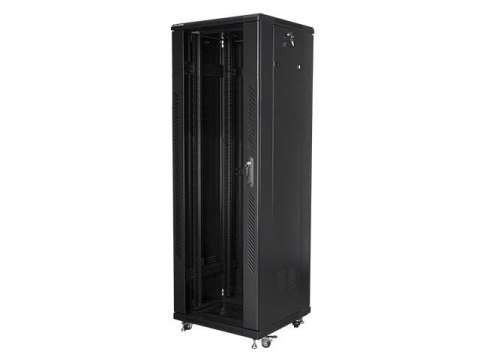 Szafa instalacyjna Rack stojąca 19" 37U 600x600 czarna Lanberg (flat pack) Szafa instalacyjna Rack stojąca 19" 37U 600x600 czarna Lanberg (flat pack)