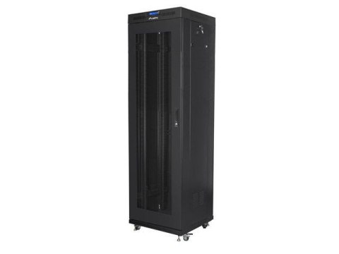 Szafa instalacyjna Rack stojąca 19" 42U 600x600 LCD Drzwi Perforowane czarna Lanberg (flat pack) V2 Szafa instalacyjna Rack stojąca 19" 42U 600x600 LCD Drzwi Perforowane czarna Lanberg (flat pack) V2