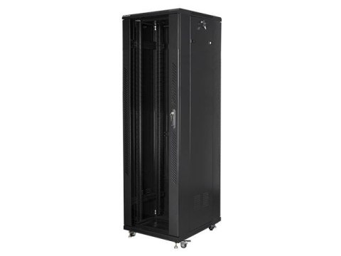 Szafa instalacyjna Rack stojąca 19" 42U 600x800 czarna Lanberg (flat pack) Szafa instalacyjna Rack stojąca 19" 42U 600x800 czarna Lanberg (flat pack)