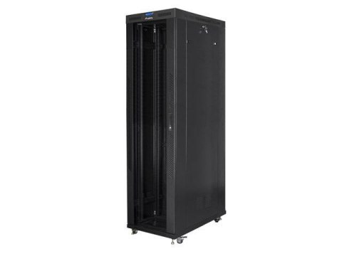 Szafa instalacyjna Rack stojąca 19" 47U 800x1200 czarna drzwi szklane LCD Lanberg (flat pack) Szafa instalacyjna Rack stojąca 19" 47U 800x1200 czarna drzwi szklane LCD Lanberg (flat pack)