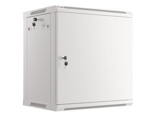 Szafa instalacyjna Rack wisząca 19" 12U 600x450 szara drzwi metalowe Lanberg (flat pack)