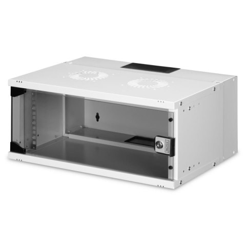Szafa wisząca jednosekcyjna DIGITUS 19" 4U, SOHO PRO 240 x 540 x 400 mm, drzwi szyba, szary, niezmontowana, 60kg Szafa wisząca jednosekcyjna DIGITUS 19" 4U, SOHO PRO 240 x 540 x 400 mm, drzwi szyba, szary, niezmontowana, 60kg