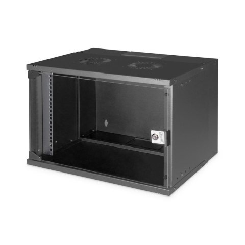 Szafa wisząca jednosekcyjna DIGITUS 19" 7U, SOHO PRO 370 x 540 x 400 mm, drzwi szyba, czarny, niezmontowana, 60kg Szafa wisząca jednosekcyjna DIGITUS 19" 7U, SOHO PRO 370 x 540 x 400 mm, drzwi szyba, czarny, niezmontowana, 60kg