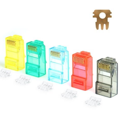 Wtyk RJ45 UTP kat. 6, linka, Netrack, kolor MIX (100 szt) Wtyk RJ45 UTP kat. 6, linka, Netrack, kolor MIX (100 szt)
