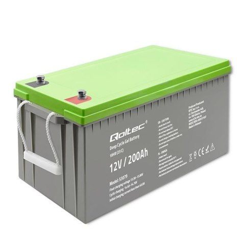Akumulator żelowy Qoltec Deep Cycle | 12V | 200Ah Akumulator żelowy Qoltec Deep Cycle | 12V | 200Ah