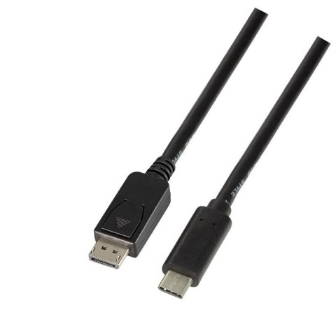 Kabel adapter LogiLink UA0335 USB-C - DisplyPort 1.2, czarny 1,8m Kabel adapter LogiLink UA0335 USB-C - DisplyPort 1.2, czarny 1,8m