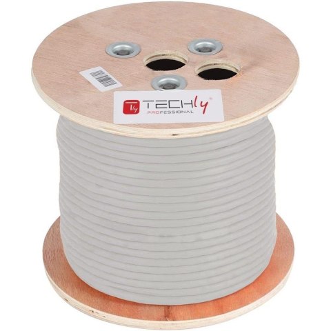 Kabel instalacyjny TechlyPro skrętka Cat5e F/UTP drut 100% miedź, 305m szary Kabel instalacyjny TechlyPro skrętka Cat5e F/UTP drut 100% miedź, 305m szary