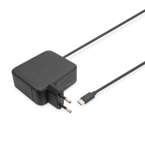 Ładowarka sieciowa DIGITUS zasilacz 1x USB-C PD 3.0 max. 100W GaN zintegrowany kabel 1,2m czarna Ładowarka sieciowa DIGITUS zasilacz 1x USB-C PD 3.0 max. 100W GaN zintegrowany kabel 1,2m czarna
