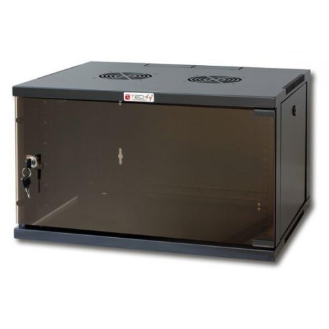 Szafa wisząca, zmontowana Techly 9U, 540x450, Rack 19", szklane drzwi, czarna Szafa wisząca, zmontowana Techly 9U, 540x450, Rack 19", szklane drzwi, czarna