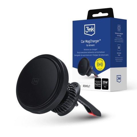 Uchwyt samochodowy z ładowarką indukcyjną 3mk Car MagCharger for Airvent Uchwyt samochodowy z ładowarką indukcyjną 3mk Car MagCharger for Airvent
